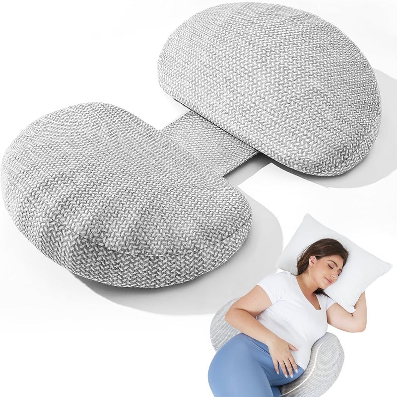 Tinkerz Pregnancy Pillow for Sleeping Memory Foam Pillow for Side Sleeper, Maternity Pillow Support for Back, Belly, Hips for Pregnant Women - Image 1